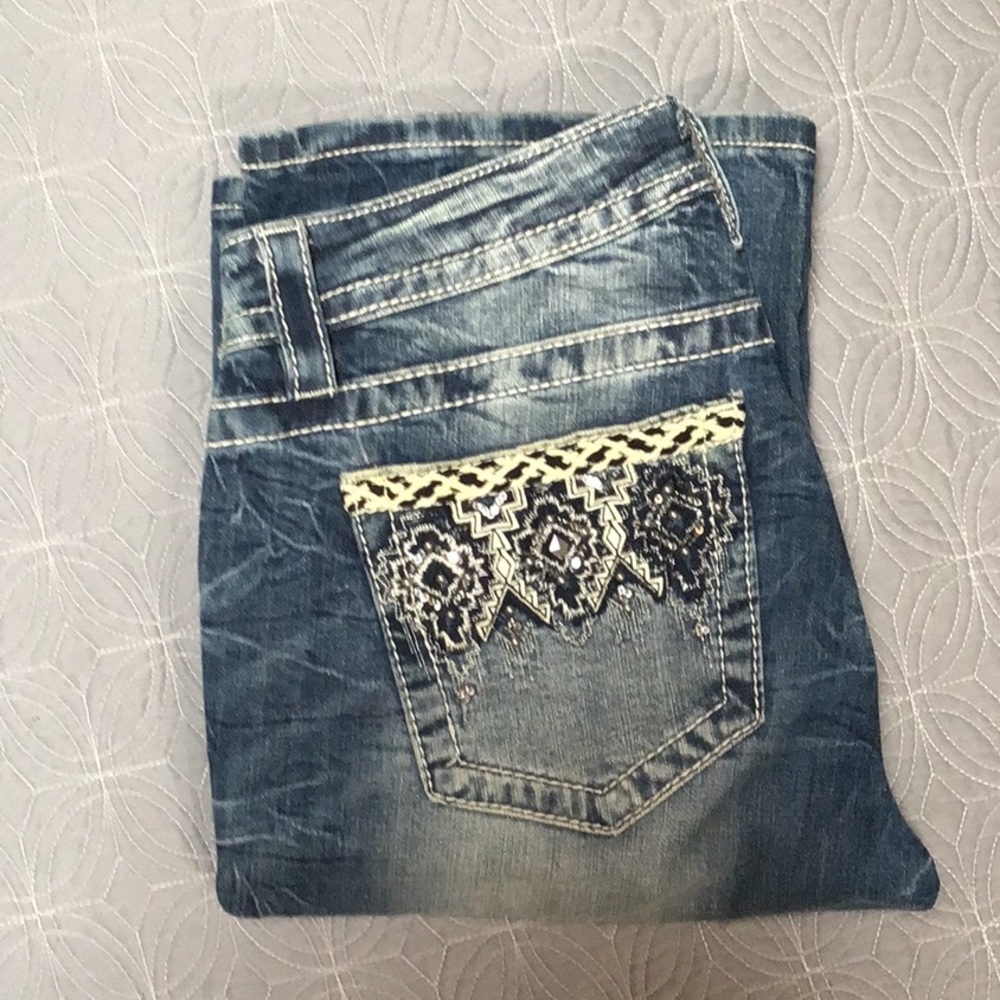 Miss Me boot cut jeans.